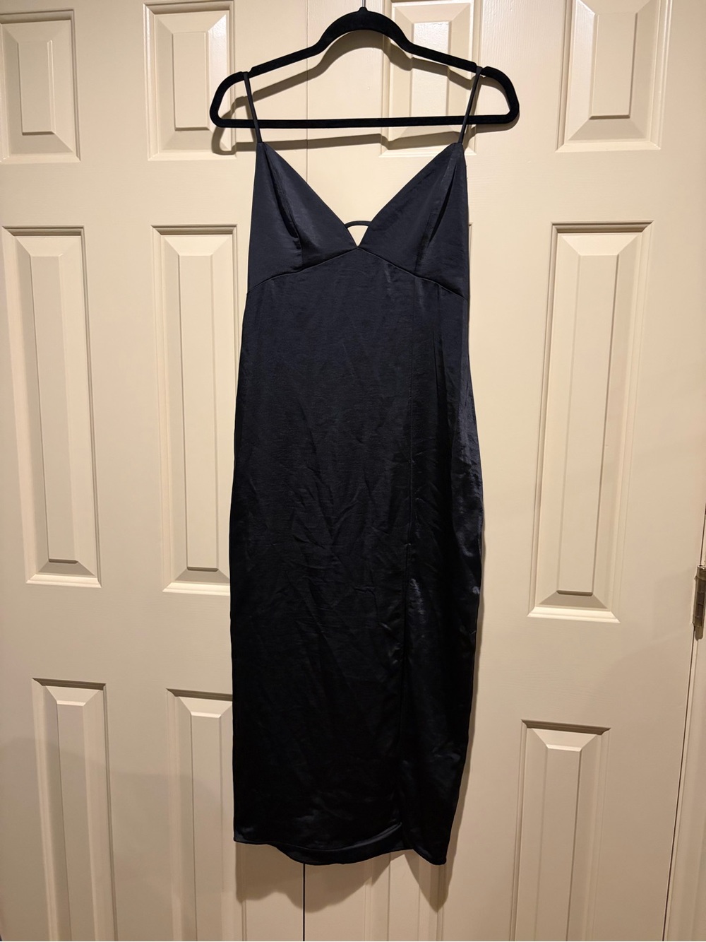 Black satin dress